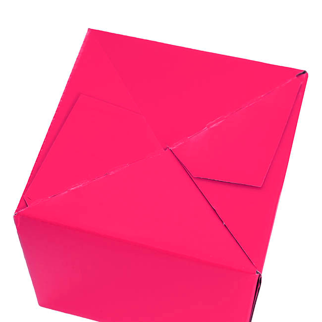 Mini Posy Box Gloss Autolock Base Pk25 Hot Pink (13x12cmH)