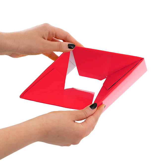 Mini Posy Box Gloss Autolock Base Pk25 Red (13x12cmH)