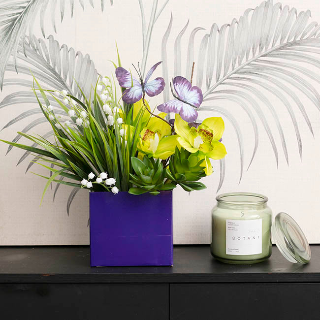 Mini Posy Box Gloss Autolock Base Pk25 Violet (13x12cmH)