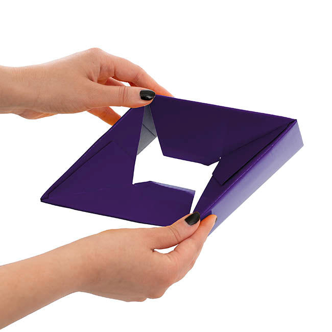 Mini Posy Box Gloss Autolock Base Pk25 Violet (13x12cmH)