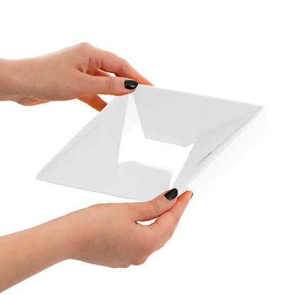 Mini Posy Box Gloss Autolock Base Pk25 White (13x12cmH)