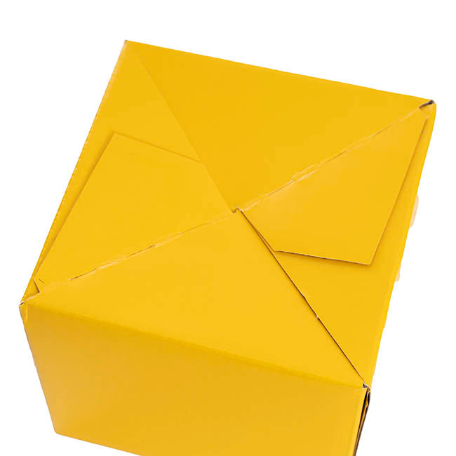 Mini Posy Box Gloss Autolock Base Pk25 Yellow (13x12cmH)