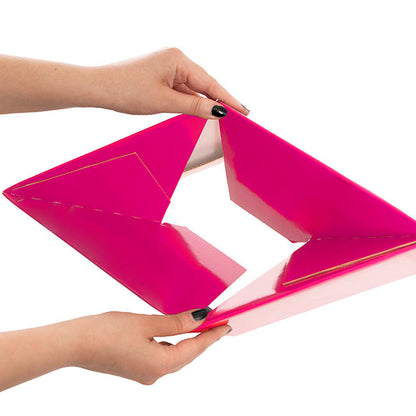 Large Posy Box Autolock Base Pack 10 Hot Pink (22x14cmH)