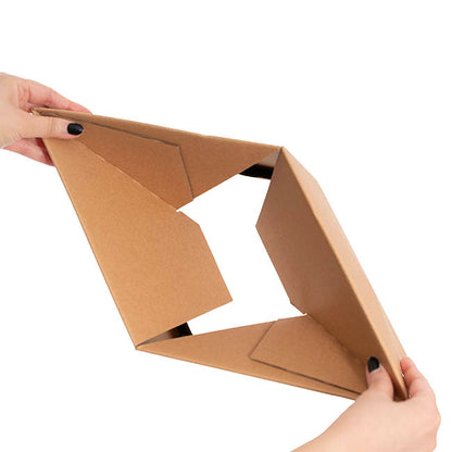 Large Posy Box Autolock Base Pack 10 Kraft Brown (22x14cmH)
