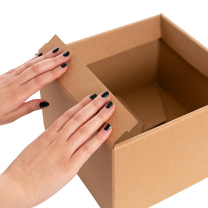 Large Posy Box Autolock Base Pack 10 Kraft Brown (22x14cmH)