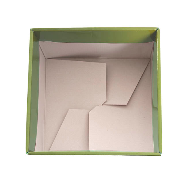 Large Posy Box Autolock Base Pack 10 Moss Green (22x14cmH)