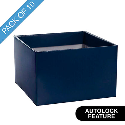 Large Posy Box Autolock Base Pack 10 Navy Blue (22x14cmH)