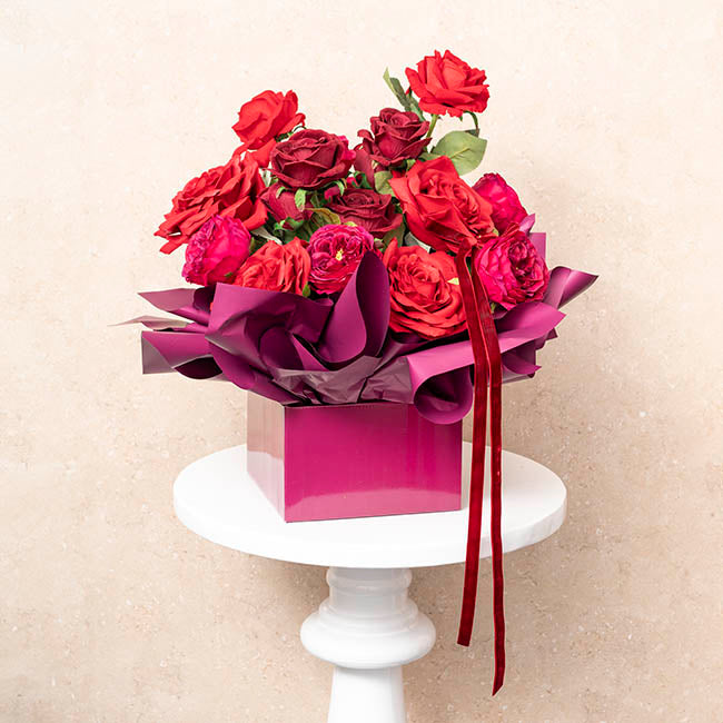 Large Posy Box Autolock Base Pack 10 Sugar Plum (22x14cmH)