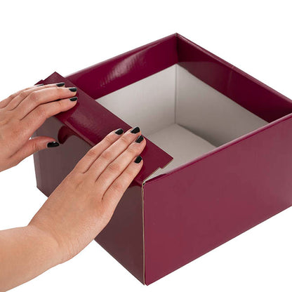 Large Posy Box Autolock Base Pack 10 Sugar Plum (22x14cmH)