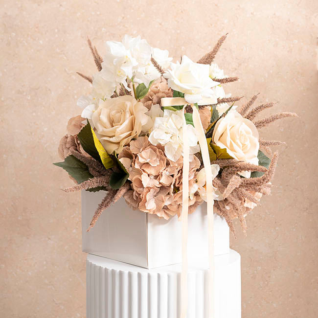 Large Posy Box Autolock Base Pack 10 White (22x14cmH)