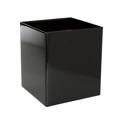 Gift Flower Box Tall Flat Pack Black (22x22x25cmH)