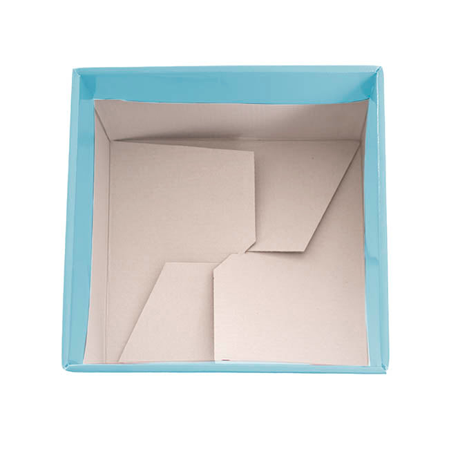 Medium No.6 Posy Box Autolock Base Pk10 Baby Blue (16x12cmH)