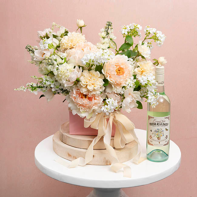 Medium No.6 Posy Box Autolock Base Pk10 Baby Pink (16x12cmH)