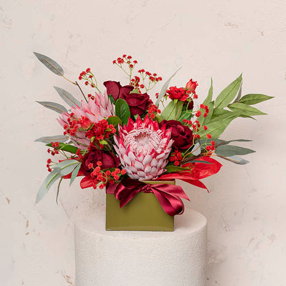 Medium No.6 Posy Box Autolock Base Pk10 Moss (16x12cmH)