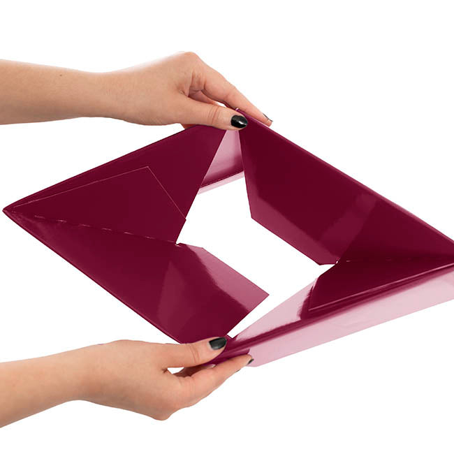 Medium No.6 Posy Box Autolock Base Pk10 SugarPlum (16x12cmH)