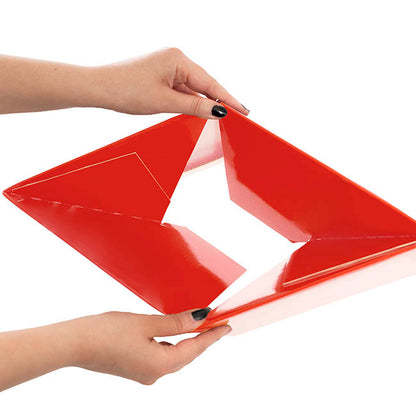 Medium No.6 Posy Box Autolock Base Pk10 Red (16x12cmH)