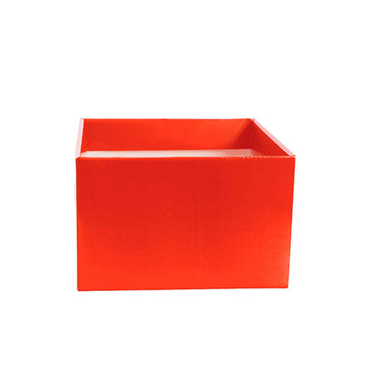 Medium No.6 Posy Box Autolock Base Pk10 Red (16x12cmH)