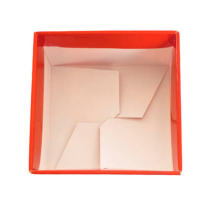 Medium No.6 Posy Box Autolock Base Pk10 Red (16x12cmH)