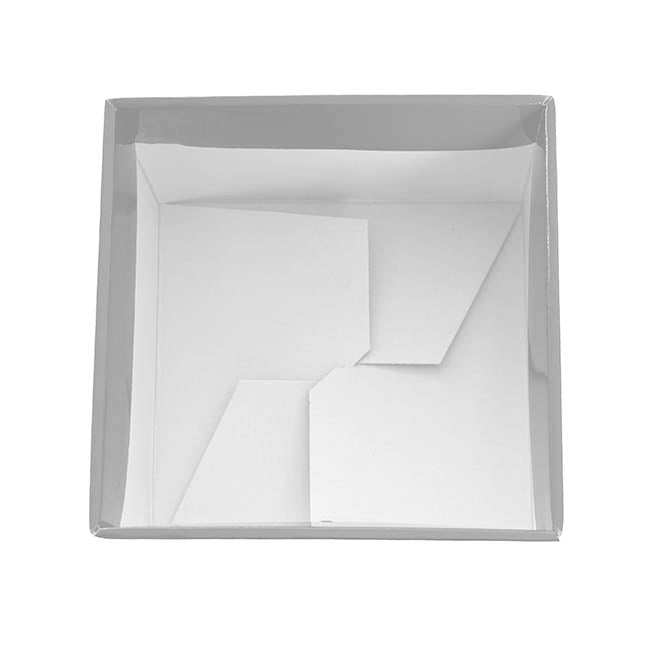 Medium No.6 Posy Box Autolock Base Pk10 Silver (16x12cmH)