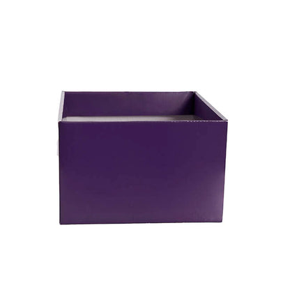 Medium No.6 Posy Box Autolock Base Pk10 Violet (16x12cmH)