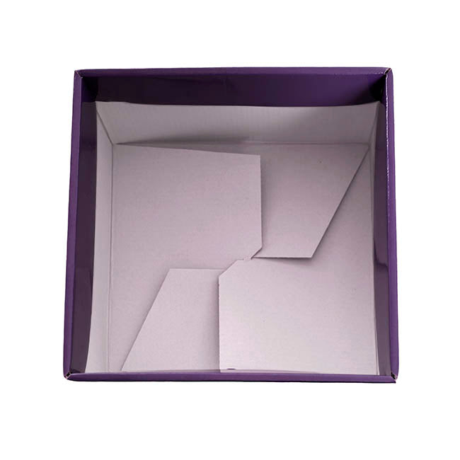 Medium No.6 Posy Box Autolock Base Pk10 Violet (16x12cmH)