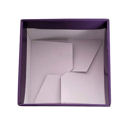 Medium No.6 Posy Box Autolock Base Pk10 Violet (16x12cmH)