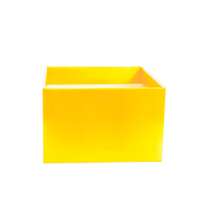 Medium No.6 Posy Box Autolock Base Pk10 Yellow (16x12cmH)