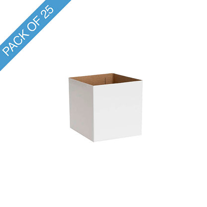 Posy Box Petite White Pack 25 (10x10x10cmH)
