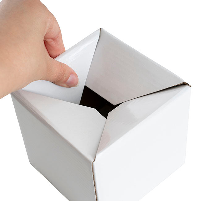 Posy Box Petite White Pack 25 (10x10x10cmH)