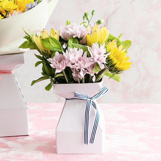 Flower Bouquet Classic POD Small Pack 5 White (14x14x22Hcm)