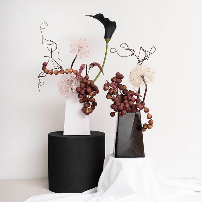 Flower Bouquet Vase POD Small PK5 Black (14x14x22Hcm)