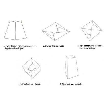 Flower Bouquet Vase POD Small PK5 Black (14x14x22Hcm)