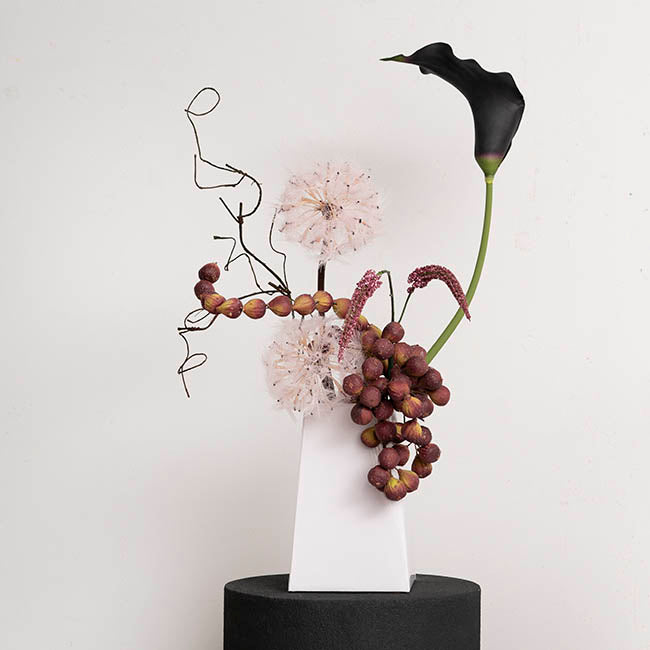 Flower Bouquet Vase POD Small PK5 White (14x14x22Hcm)