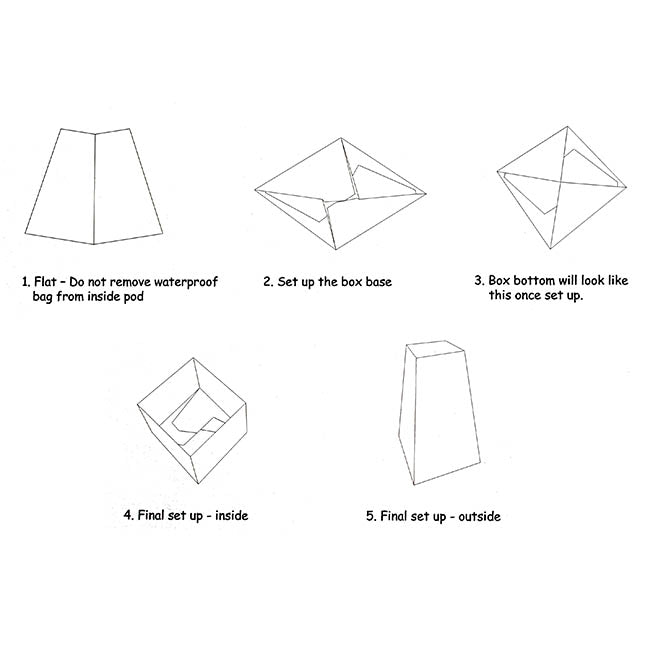 Flower Bouquet Vase POD Small PK5 White (14x14x22Hcm)