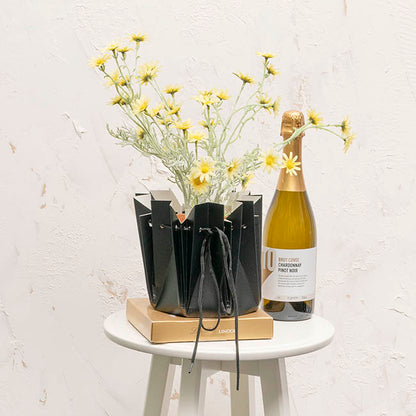 Flower Bouquet Designer Pod Pack 10 Black (16.5x17Hcm)