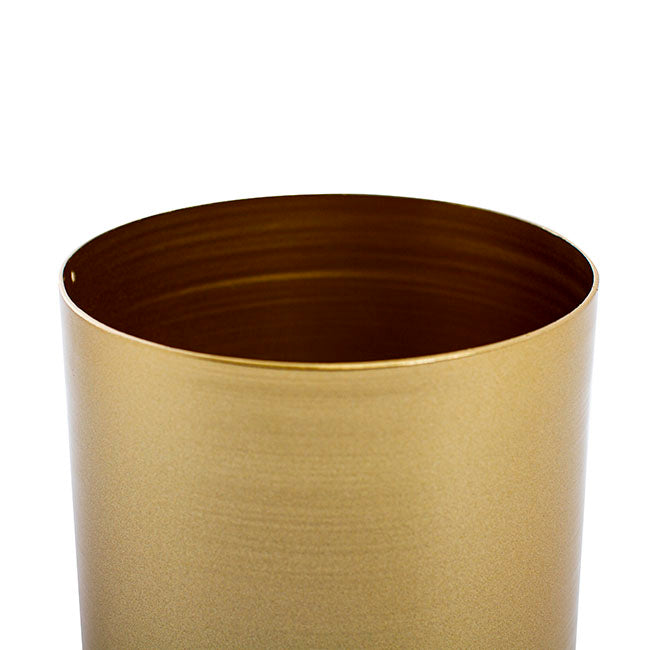 Metal Pot Round Brass Gold (10x10cmH)