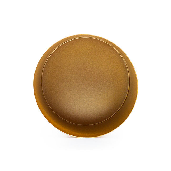 Metal Pot Round Brass Gold (13x13cmH)