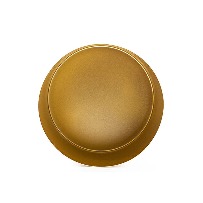 Metal Pot Round Brass Gold (18x16cmH)