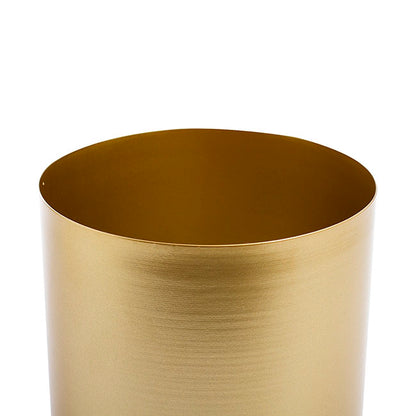 Metal Pot Round Brass Gold (20x18cmH)