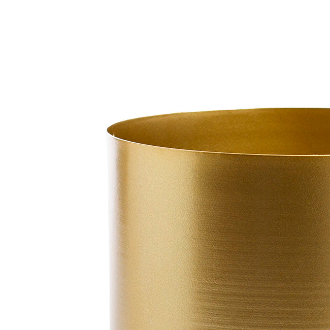 Metal Pot Round Brass Gold (20x18cmH)