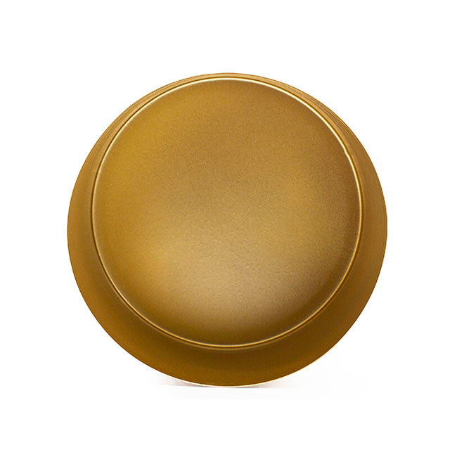 Metal Pot Round Brass Gold (20x18cmH)
