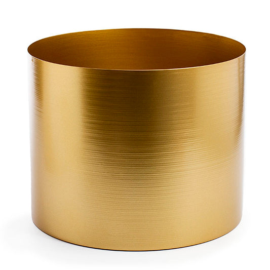 Metal Pot Round Brass Gold (30x24cmH)