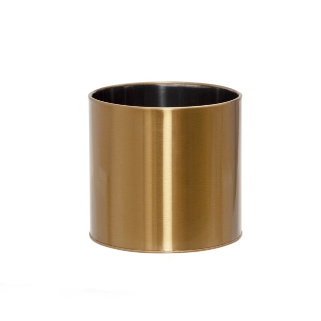 Metal Plant and Arrangement Pot Brass Gold (16x15cmH)