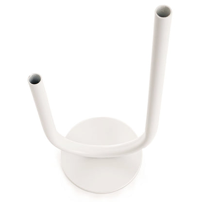 U Shape Metal Tube Vase White (10cmDx28cmH)