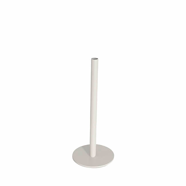 Single Metal Tube Vase Light Grey (8cmDx18cmH)