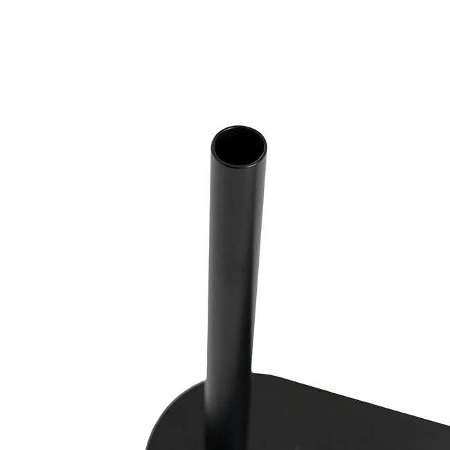 Asymmetrical Two Tube Metal Vase Black (15x8x28cmH)