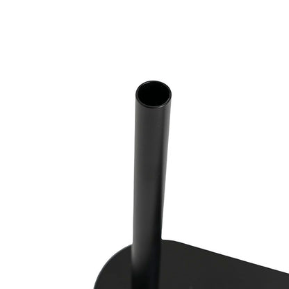 Asymmetrical Two Tube Metal Vase Black (15x8x28cmH)