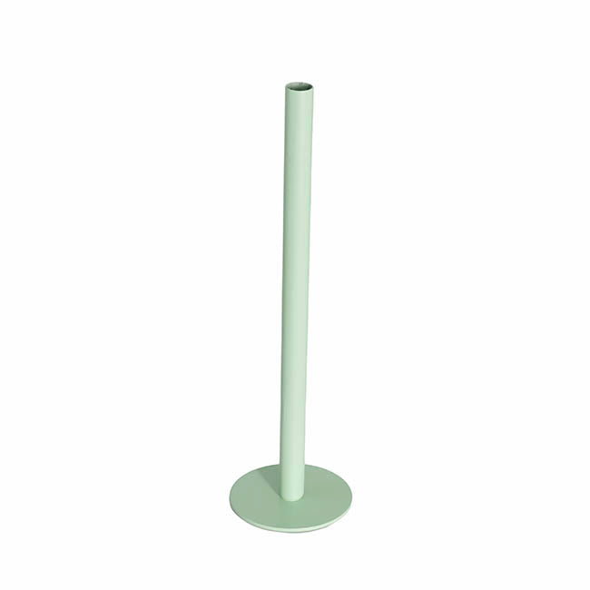 Single Metal Tube Vase Sage Green (8cmDx28cmH)