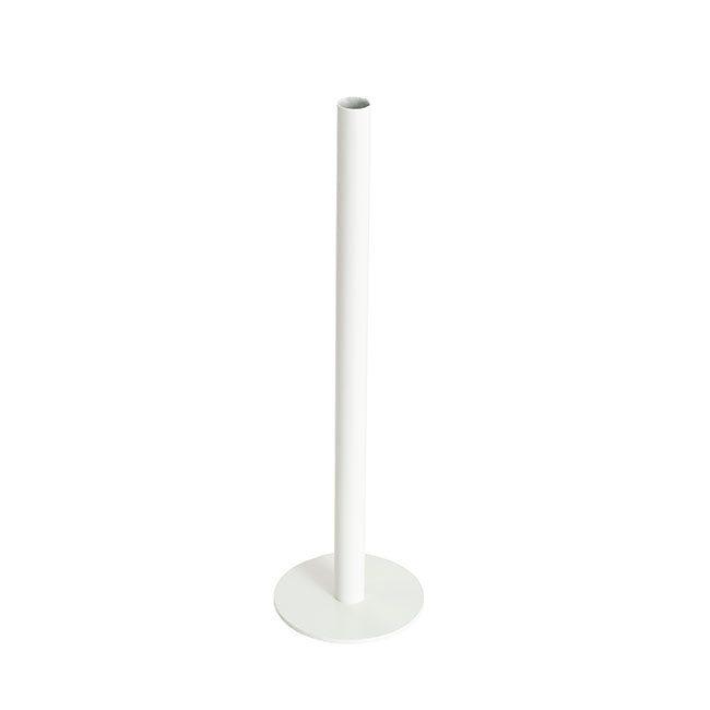 Single Metal Tube Vase White (8cmDx28cmH)