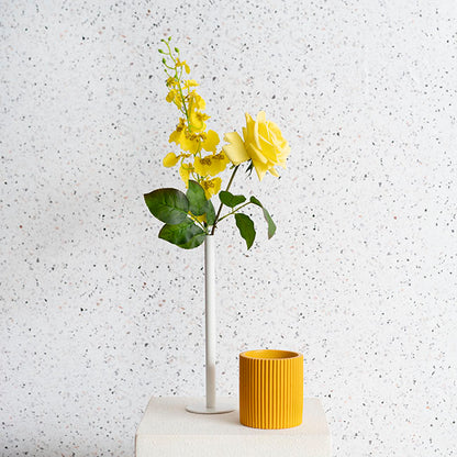 Single Metal Tube Vase White (8cmDx28cmH)